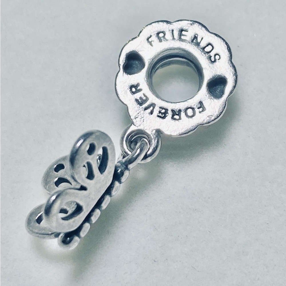 Pandora RETIRED Best Friends Forever Butterfly Dangle Charm